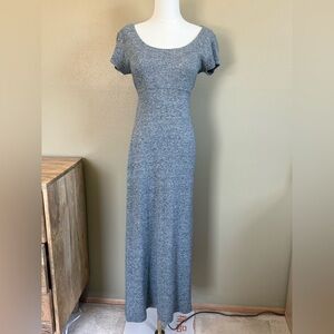 French Curve Elegant Gray Maxi Dress short sleeve Medium